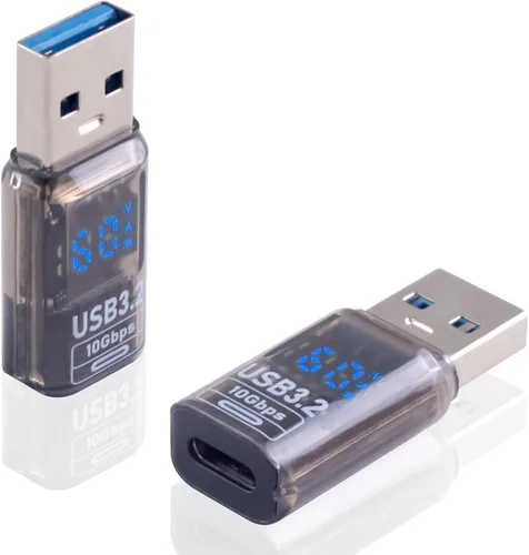 Vista 11 de Poyiccot Adaptador USB C a USB de 10 Gbps 3.1 Gen 2, (paquete de 1) USB C hembra a USB macho Adaptador de doble cara SuperSpeed Data Sync &