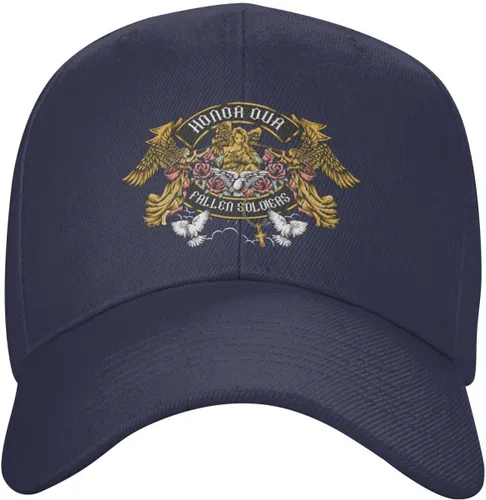 Vista 2 de Angels Salute Our Fallen Soldiers Baseball Cap for Men Women Classic Solid Color Adjustable Dad Hat