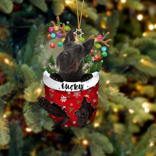 Vista 146 de Adorno de Navidad personalizado para perro Airedale Terrier en bolsillo de nieve, adorno para árbol de Navidad, idea de regalo para amantes