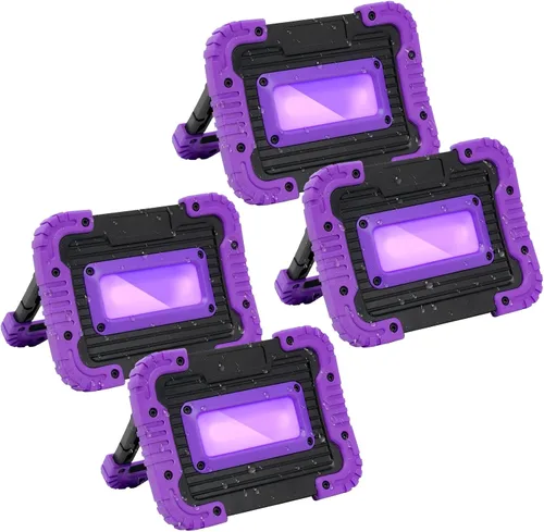 Vista 9 de Luz Negra Recargable, Luz Negra Alimentada por Batería, Luz Negra UV Inalámbrica de 395nm para Fiesta de Neón Brillante, Brilla en la Oscuridad