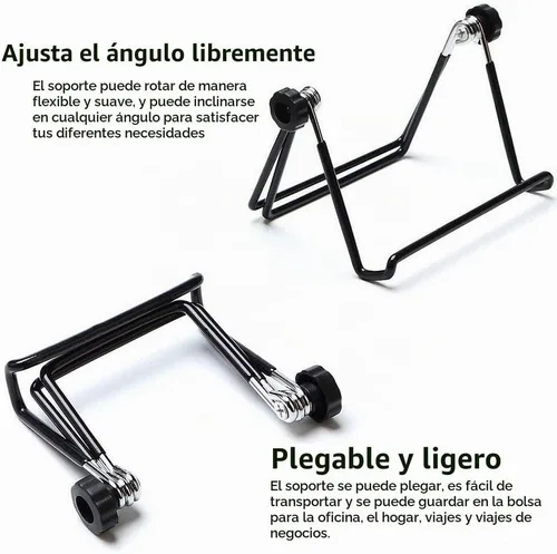 Vista 3 de VOVIGGOL Soporte ajustable para tableta, soporte plegable antideslizante para tabletas de 9 a 12.9 pulgadas, iPad, Samsung y Kindle Fire, soportes