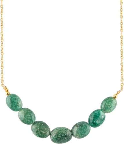 Vista 5 de Collar de cuentas de piedras preciosas oro