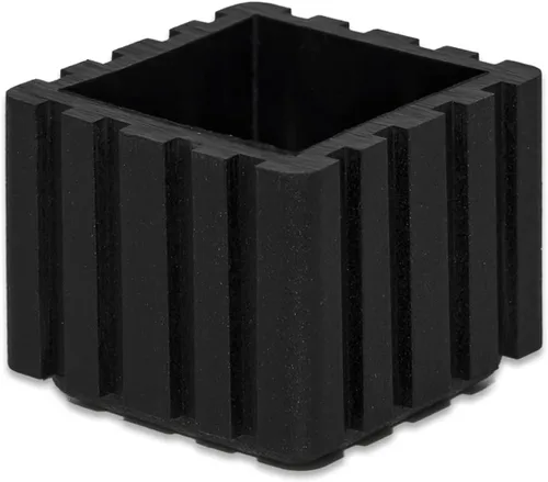Vista 11 de Flyshop Tapones de PVC para patas de silla de patio, protectores de suelo cuadrados negros 10 unidades, 1 pulgada x 1 pulgada, 0.984 x 0.984 in