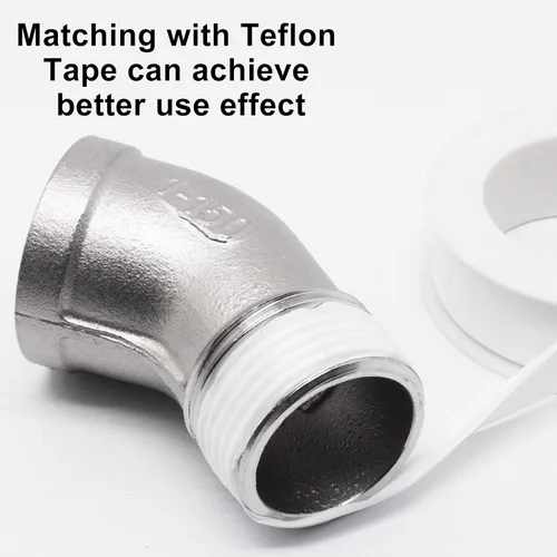 Vista 5 de 1 PIEZA Accesorios de Codo de 45 Grados, Tubo Macho NPT de 1" a 1" NPT Hembra 304 Accesorio de Tubería de Acero Inoxidable, Acoplador Conector