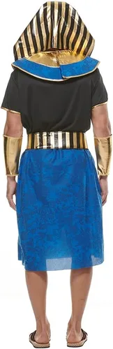 Vista 7 de EraSpooky Disfraz egipcio para hombre, faraón, túnica antigua, vestido de Egipto