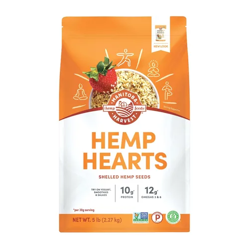 Vista 12 de Manitoba Harvest Corazones de Cáñamo, Semillas de Cáñamo Descascarilladas - 0.9 oz, Paquete de 12 - 10g de Proteína Vegetal y 12g de Omega 3 y 6 por
