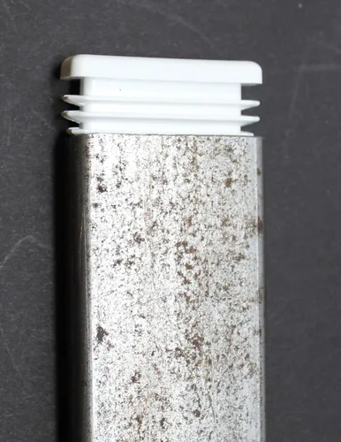 Vista 7 de Tapa rectangular blanca de plástico de 1/2 x 1-1/2 pulgadas, tapón de acabado, tapa de extremo de tubo de tubo, universal para silla duradera (2)