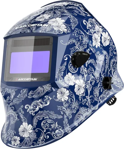 Vista 2 de ARCCAPTAIN Casco de soldadura con pantalla de visualización grande, máscara de soldadura de oscurecimiento automático de claridad óptica superior