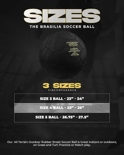 Vista 2 de American Challenge Balón de fútbol de goma todo terreno – Tamaños oficiales 2, 3, 4 y 5 – Pelota de fútbol duradera para calle y entrenamiento