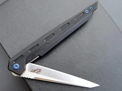 Vista 5 de Eafengrow EF948 Cuchillo plegable D2 hoja de acero + mango G10 cuchillo de camping al aire libre EDC cuchillos de herramientas (negro)