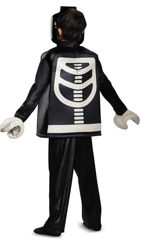 Vista 2 de Disguise Disfraz de esqueleto de Lego Deluxe, negro, pequeño (4-6)