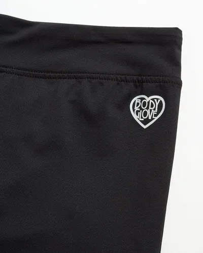 Vista 4 de Body Glove Conjunto de pantalones cortos activos para niña, camiseta de 4 piezas, camiseta sin mangas, pantalones cortos para bicicleta, leggings