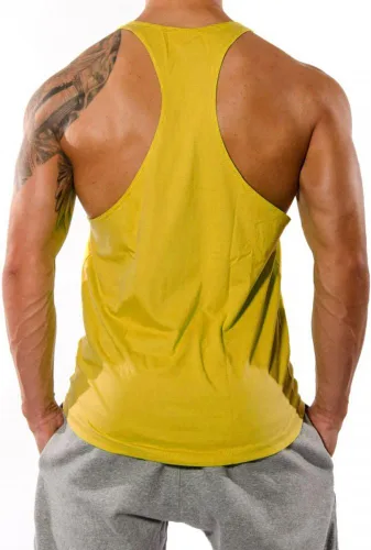 Vista 2 de InleaderStyle Camiseta sin mangas de gimnasio para hombre, con espalda en Y, fitness, culturismo, entrenamiento muscular, camiseta sin mangas