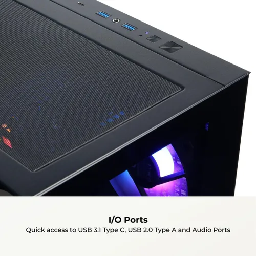 Vista 5 de CyberPowerPC PC para juegos, AMD Ryzen 9 9900X, GeForce RTX 5070 12GB
