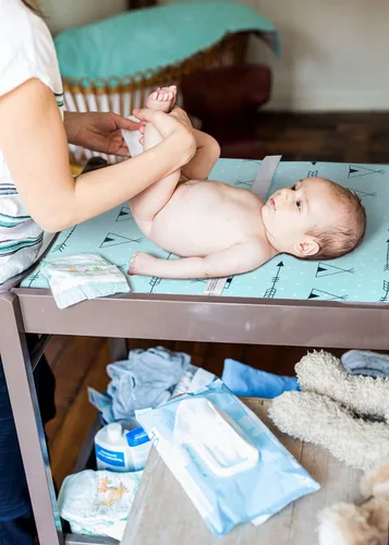 Vista 5 de BROLEX - Fundas elásticas para cambiador, funda para cambiador para bebés, niños y niñas, paquete de 2 unidades, punto de jersey, flecha y búho