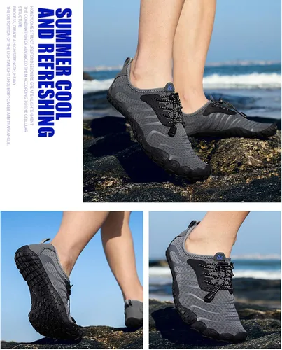 Vista 7 de Zapatos de agua para hombre, zapatos de agua para mujer, zapatos descalzos, zapatos de natación acuáticos de secado rápido, zapatos de playa suaves