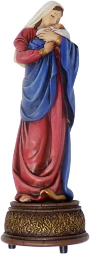 Vista 4 de Avalon Gallery Figura musical de resina de Madonna y Jesucristo de Jesucristo, 9 pulgadas