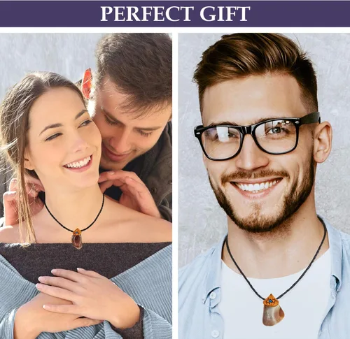 Vista 6 de Pendant Chakra Necklace with Genuine Healing Crystal Stone, Crystals Jewelry for Women and Men, Girls, Boys, Handmade with Love, Spiritual Gifts for