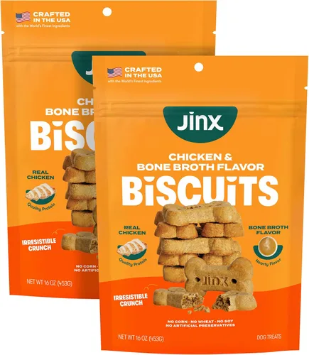 Vista 16 de Jinx Galletas para perros, golosinas horneadas al horno con caldo de hueso