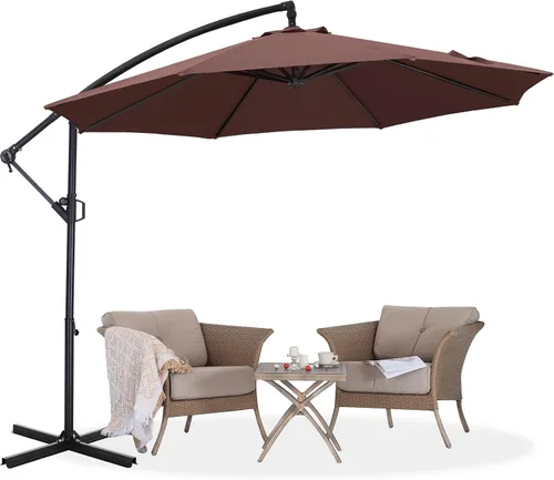 Vista 14 de ABCCANOPY Sombrillas voladizas prémium de 9 pies para patio