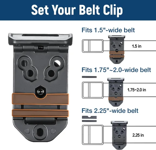 Vista 7 de GUN & FLOWER OWB Holster - Select Your Fit for: Glock 17/19/19X/31/32 (Gen 1-6) & G22/23 (Gen 1-4), Ruger RXM, PSA Dagger Compact - Optics Ready
