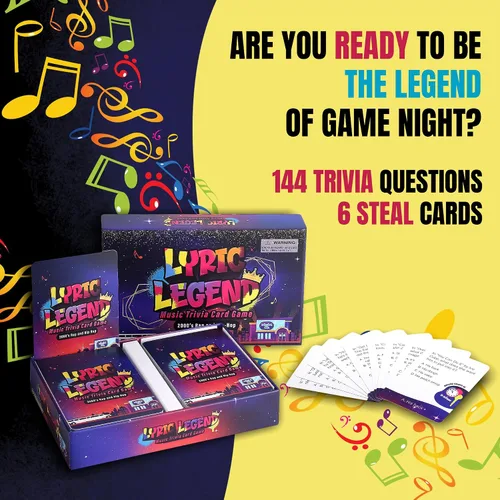 Vista 5 de Lyric Legend 2000s Hip-Hop y Rap Music Trivia - Juegos para adultos para noche de juegos - Bueno para grupos - Juego de fiesta de terminar la letra