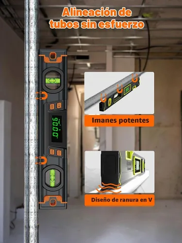 Vista 5 de Mecurate Nivel digital portátil de 10 pulgadas, buscador de ángulo