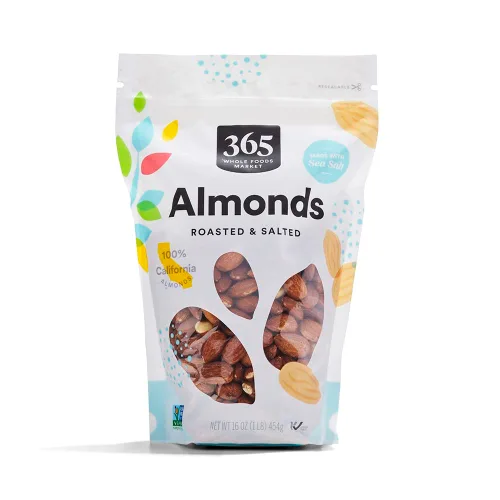 Vista 6 de 365 by Whole Foods Market, Almendras tostadas y sin sal, 16 onzas