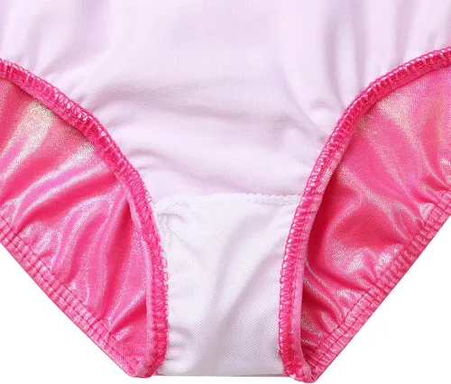 Vista 5 de TFJH E - Leotardo de gimnasia brillante de una pieza para niñas y niños