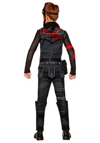 Vista 2 de Disfraz de Caballero Negro para Niño de Fortnite Multicolor
