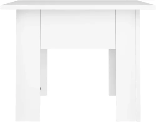 Vista 6 de Coffee Table White 21.7"x21.7"x16.5" Engineered Wood Mesas para Sala Living Room Tables Mesa De Centro para Sala Center Table for Living Room for