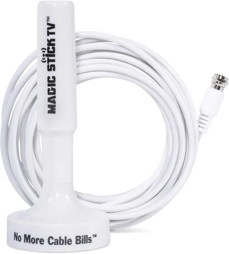 Vista 7 de Magic Stick TV Antena para Smart TV Interior, Canales Locales, MS-50 Negro