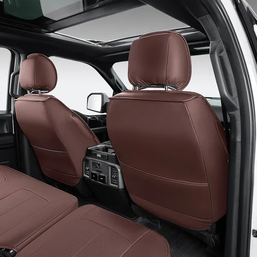 Vista 9 de OASIS AUTO Fundas de asiento personalizadas para Chevy Silverado GMC Sierra 1500 2500HD 3500HD 2014-2018 (tripulación, cabina doble y extendida)