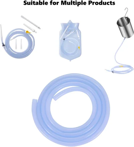 Vista 2 de Kit de enema pieza de repuesto 2M (juego de 2 piezas) Manguera de enema de PVC Accesorios de limpieza de colon