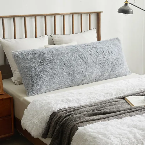 Vista 13 de XeGe Funda de Almohada Corporal de Felpa Suave, 20x54 Funda de Almohada Corporal Grande y Esponjosa, Boho de Piel Sintética Difusa Funda de Almohada