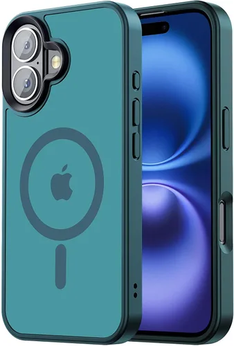Vista 94 de Tigowos Funda Magnética para iPhone Air Compatible con MagSafe Resistente a Caídas de 16 Pies Cubierta Trasera con Sensación de Piel Mate a Prueba