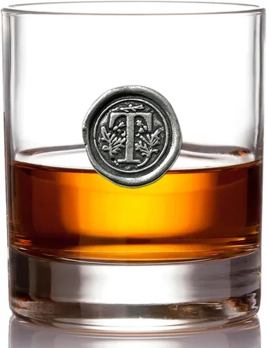 Vista 24 de English Pewter Company - Vaso de whisky antiguo de 11 onzas con inicial de monograma, regalos únicos para hombres, regalos personalizados con tu