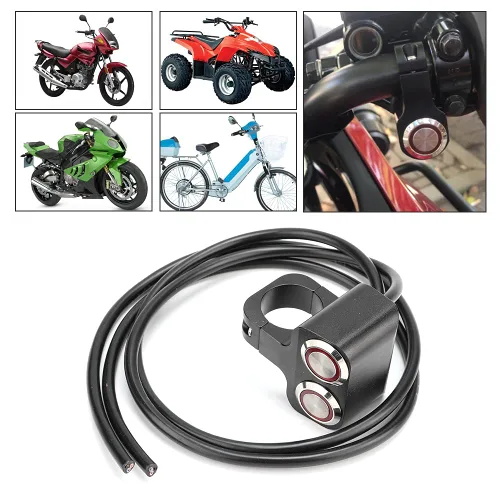 Vista 8 de Interruptores de manillar,Interruptores del manillar de la motocicleta,Faro del manillar de doble interruptor de luz de punto Led motocicletas