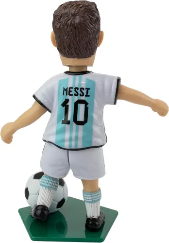 Vista 2 de Maccabi Figura de acción oficial de fútbol del equipo nacional argentino de Lionel Messi, 4.5 pulgadas de alto x 3.5 pulgadas de ancho x 1.5