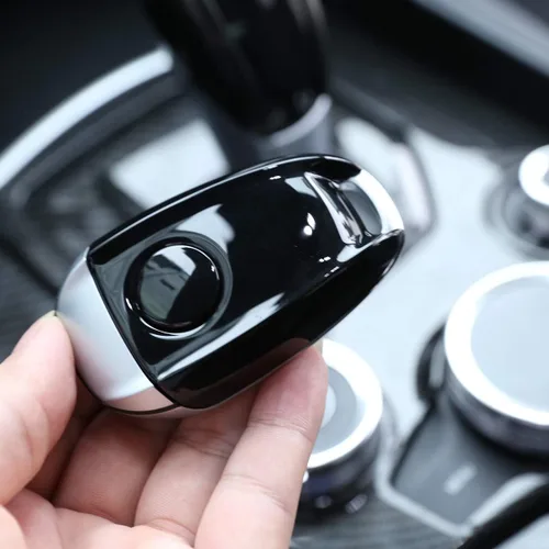 Vista 6 de ABS Car Key Shell Key Case Cover Trim para Alfa Romeo Giulia Stelvio 2017-2019 (negro)