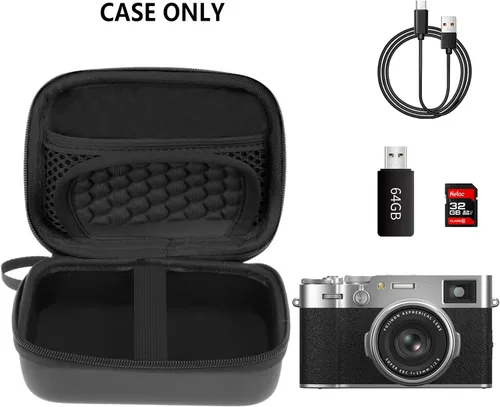 Vista 3 de Natbok Carrying Case for Fujifilm X100VI/ X100V Accessories，Compatible with 2 Pack Tempered Glass Screen Protector,Travel Storage Bag Protective