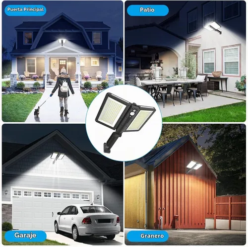 Vista 6 de ropelux Luces solares de inundación al aire libre, luces de sensor de movimiento al aire libre de 6000LM de alta luminosidad, IP65 impermeables y 5