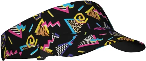 Vista 2 de Sombreros retro de los años 80 y 90 para mujeres y hombres, divertidos iconos retro de los años 80 y 90, sombrero de visera solar para mujeres