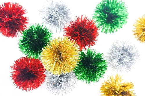 Vista 6 de 4 pulgadas x 12 unidades de lazos de oropel autoadhesivos para envolver regalos, dorado, plateado, rojo, verde para envolver regalos, vacaciones