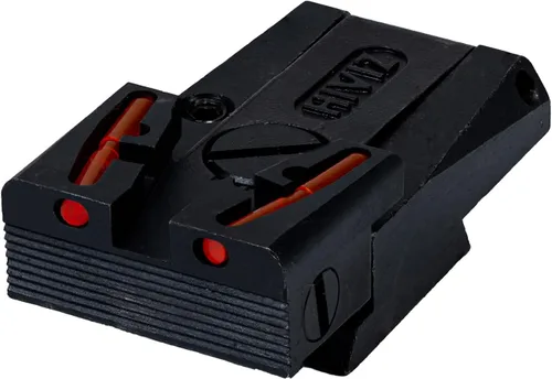 Vista 4 de HIVIZ Adjustable Fiber Optic Rear Sight w/LightPipes for Ruger, Smith & Wesson and Glock