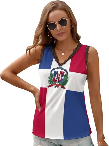 Vista 19 de Vestido largo con bandera dominicana para mujer, top de verano, talla XS, Estilo-4