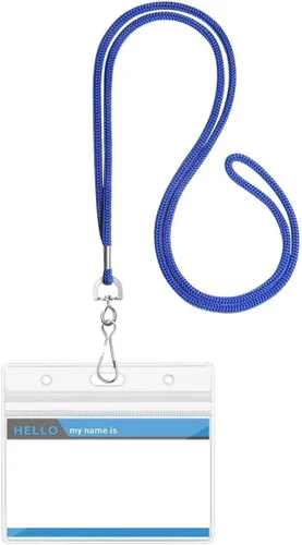Vista 21 de Paquete de 100 cordones para tarjetas de identificación con soporte Breakaway Negro