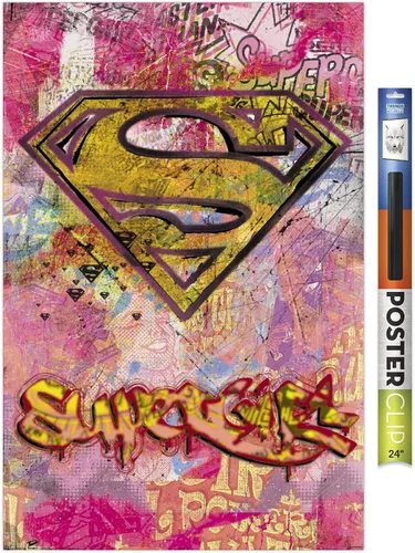 Vista 18 de Trends International DC Comics - Supergirl Wall Poster, 14.725" x 22.375", Barnwood Framed Version