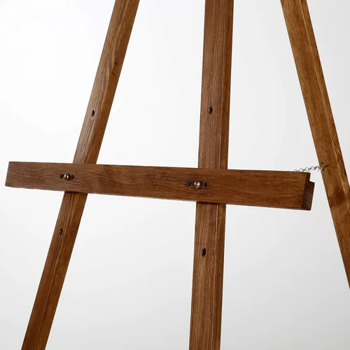 Vista 6 de M&T Displays Caballete de arte rústico de madera oscura, soporte de altura ajustable, trípode de madera para dibujo, pintura, soporte de lienzo