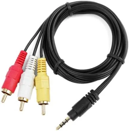 Vista 2 de Cable de 0.138 in a RCA A/V TV Cable para ONN 7 "9" 10" Reproductor de DVD portátil